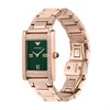Emporio Armani AR11641 Rose Gold Tone Rectangular Case Green Dial Bracelet Watch - W62231 Alternative Image