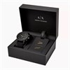 Armani Exchange AX7105 Black Resin Watch And Luggage Tag Gift Set - W65103 Alternative Image