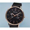 BERING 14240-163 Rose Gold Plated Black Mesh Bracelet Watch - W74174 Alternative Image