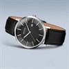 BERING 15439-402 Slim Solar Black Leather Strap Watch - W74214 Alternative Image