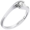 9ct White Gold Diamond Twist Solitaire Ring - 1/3ct - X10054 Alternative Image