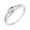9ct White Gold Open Twist Diamond Set Shoulder Engagement Ring - 15pt - X10079 Alternative Image