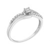 9ct White Gold Open Twist Diamond Set Shoulder Engagement Ring - 15pt - X10079 Alternative Image