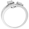 9ct White Gold Triple Cluster Band Ring - 8pts - X10126 Alternative Image