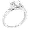 9ct White Gold Diamond 1 Carat Diamond Halo Cluster Ring - X10297 Alternative Image