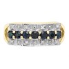 9ct Gold Sapphire And Diamond Band Ring - X10519 Alternative Image
