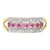 9ct Gold Pink Sapphire And Diamond Band Ring - X10520 Alternative Image