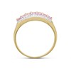 9ct Gold Pink Sapphire And Diamond Band Ring - X10520 Alternative Image
