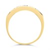 9ct Gold Sapphire And Diamond Half Eternity Ring - X10590 Alternative Image