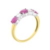 9ct Yellow Gold Ruby And Diamond 5 Stone Ring - 33pts - X10632 Alternative Image