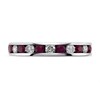 9ct White Gold Ruby and Diamond Half Eternity Ring - 70pts - X10676 Alternative Image
