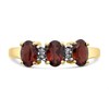 9ct Gold Garnet And Diamond Ring - X10721 Alternative Image