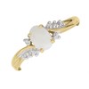 9ct Gold Opal And Diamond Twist Ring - X10725 Alternative Image