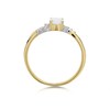 9ct Gold Opal And Diamond Twist Ring - X10725 Alternative Image