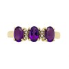9ct Gold Amethyst And Diamond Ring - X10741 Alternative Image