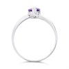 9ct White Gold Heart Amethyst And Diamond Ring - X10754 Alternative Image