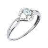9ct White Gold Blue Topaz And Diamond Ring - X10791 Alternative Image