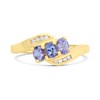 9ct Gold Tanzanite And Diamond Twist Ring - 6pts - X10801 Alternative Image