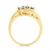 9ct Gold Tanzanite And Diamond Twist Ring - 6pts - X10801 Alternative Image