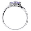 9ct White Gold Tanzanite And Diamond Flower Ring - X10802 Alternative Image