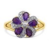 9ct Gold Amethyst And Diamond Ring - X10817 Alternative Image