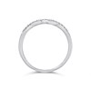 9ct White Gold Diamond Beaded Edged Shaped Wedding Ring - 9pts - X20576 Alternative Image