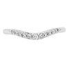 9ct White Gold Diamond Wishbone Wedding Ring - 10pts - X20577 Alternative Image