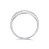 9ct White Gold Diamond Beaded Edge Shaped Wedding Ring - 12pts - X20580 Alternative Image