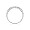 9ct White Gold Diamond Two Row Shaped Wedding Ring - 15pts - X20582 Alternative Image