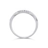 9ct White Gold Diamond Shaped Wedding Ring - 20pts - X20589 Alternative Image