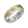 Silver And 9ct Gold Court Wedding Ring - 6mm - X20613 Alternative Image