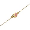 Bella Baby 9ct Gold Pink Enamel And Crystal Heart Bracelet - 5.5in - X51043 Alternative Image