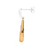 9ct Two Tone Gold Diamond Double Loop Drop Earrings - X51855 Alternative Image