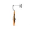 9ct Two Tone Gold Diamond Double Loop Drop Earrings - X51857 Alternative Image