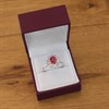 9ct White Gold Ruby And 1 Carat Diamond Cluster Ring - Z50524 Alternative Image