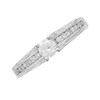 9ct White Gold Solitaire And Channel Set Diamond Ring - 1/2ct - Size H - Z51137 Alternative Image