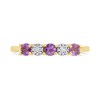 9ct Gold Amethyst And Diamond Ring Size H - Z51171 Alternative Image
