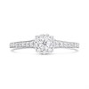 9ct White Gold Diamond Cluster Ring - 1/2ct Size O - Z51177 Alternative Image