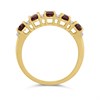 9ct Gold Oval Garnet And Diamond Half Hoop Ring - Z51206 Alternative Image