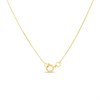 9ct Gold two tone Cubic Zirconia Open Marquise Necklace - Z51222 Alternative Image