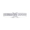 Platinum Princess Cut Diamond Engagement Ring - 3/4ct - AGI Certificated - d08121 Alternative Image