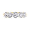 9ct Gold Diamond Cluster Band Ring - 1/2ct - d5816 Alternative Image