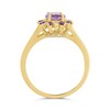 9ct Gold Amethyst And Diamond Cluster Ring - 10pts - d8474 Alternative Image