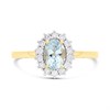 9ct Gold Aquamarine And Diamond Cluster Ring - 30pts - d8478 Alternative Image