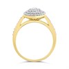 9ct Gold Diamond Pear Cluster Ring - 1/2ct - d9289 Alternative Image