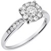 9ct White Gold Diamond Starburst Cluster Ring - 65pts size W - z51169 Alternative Image