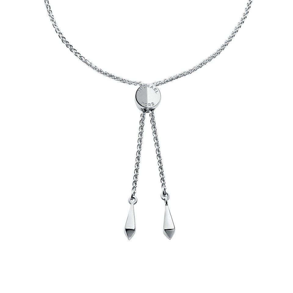 Michael Kors MKC1186AN040 Silver Cubic Zirconia Slider Bracelet J9469 Chapelle Jewellers