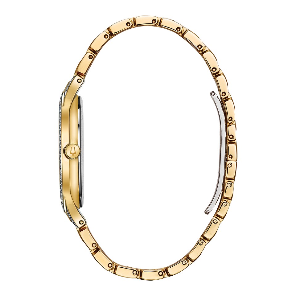 Bulova 98A229 Phantom Crystal Two Tone Bracelet Watch W09282