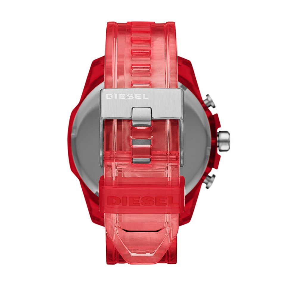 Diesel DZ4534 Mega Chief Chronograph Red Plastic Strap Watch Diesel DZ4534 Mega Chief Chronograph Red Plastic Strap Watch