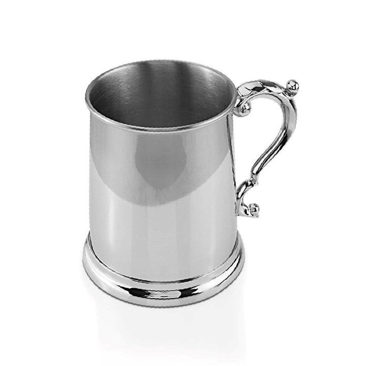 Stainless Steel Rutland Glass Bottom One Pint Tankard - A3609
